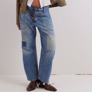 Free People Moxie Pull-On Barrel Jeans